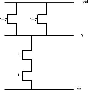 Schéma en transitors du NAND2